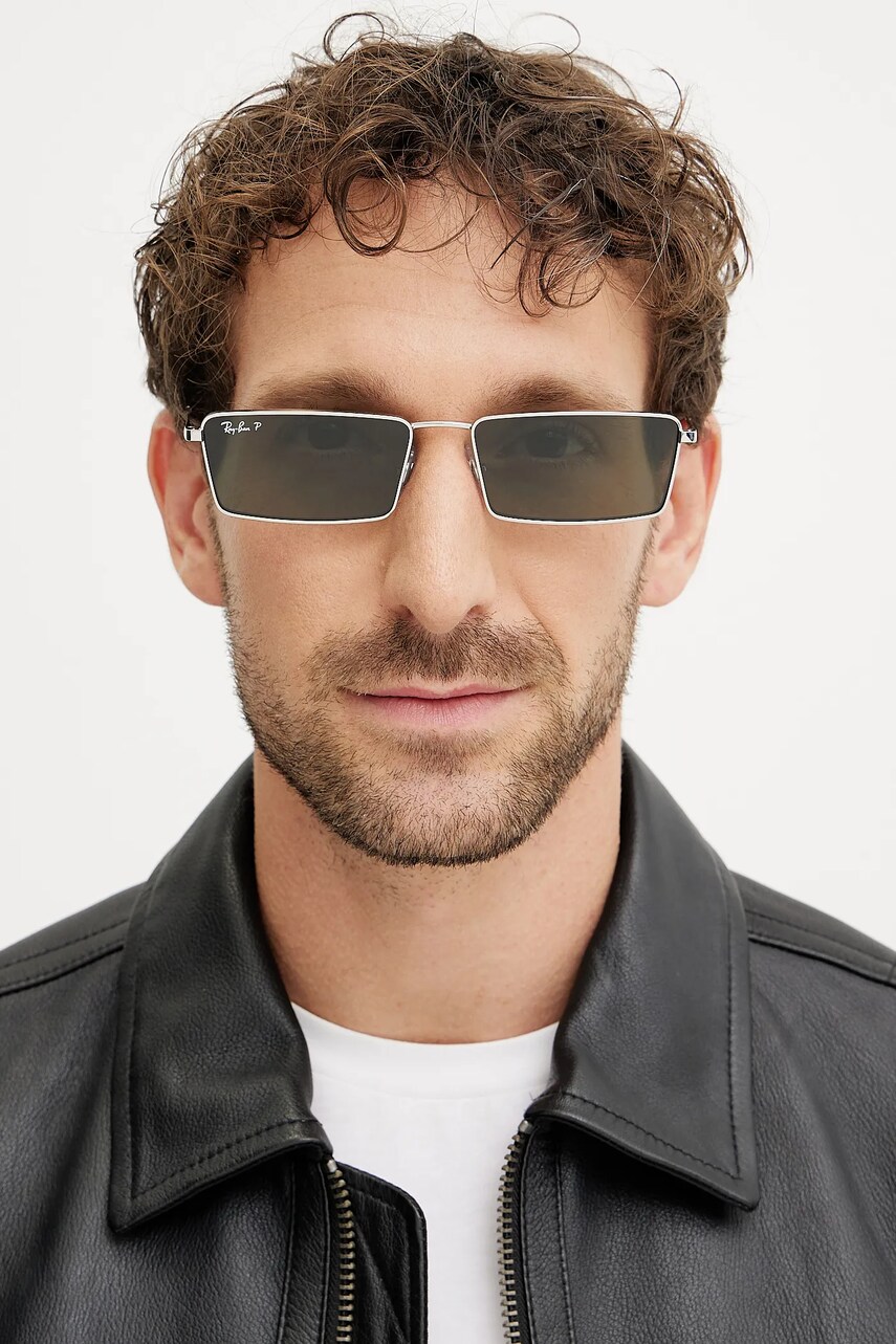 Сонцезахисні окуляри Ray-Ban колір зелений 0RB3741