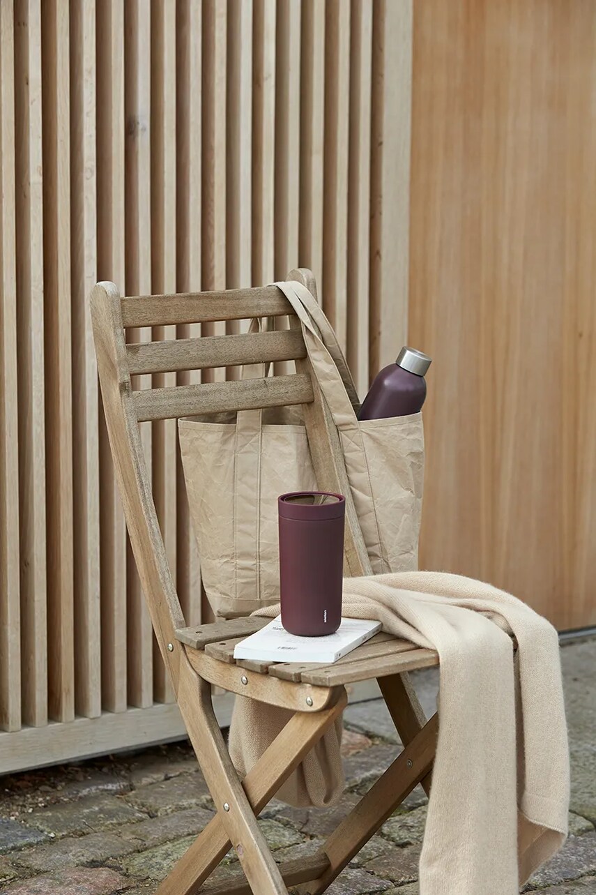 Термокружка Stelton To Go Click 400 ml колір бордовий