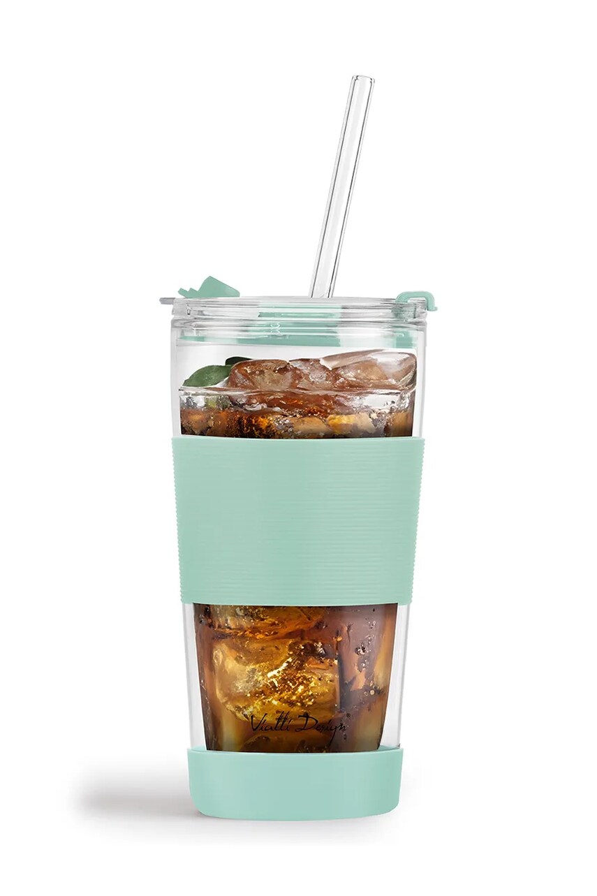 Термокружка з соломинкою Vialli Design Fuori 600 ml