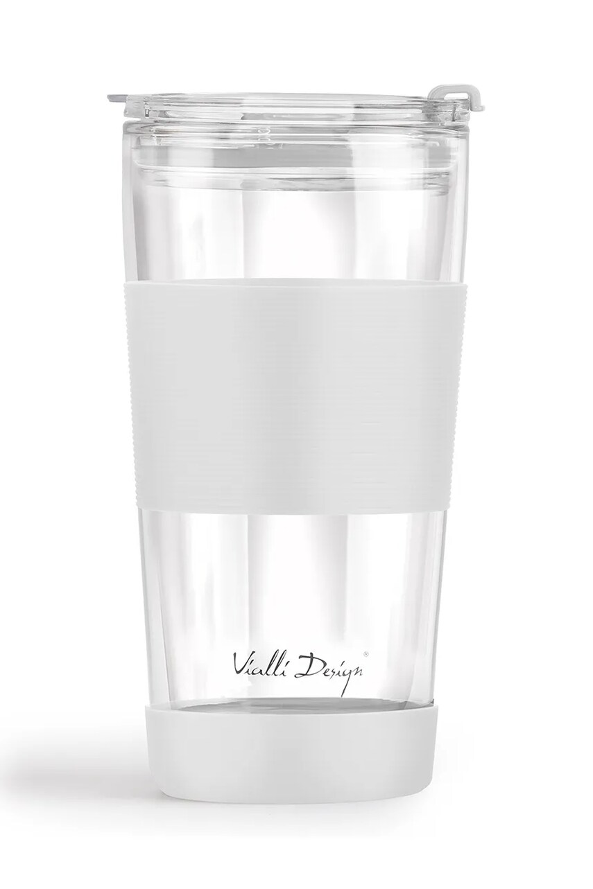 Термокружка з соломинкою Vialli Design Fuori 600 ml