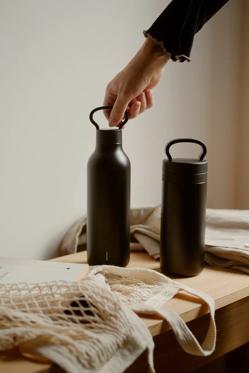 Термічна пляшка Stelton Tabi 400 ml колір чорний