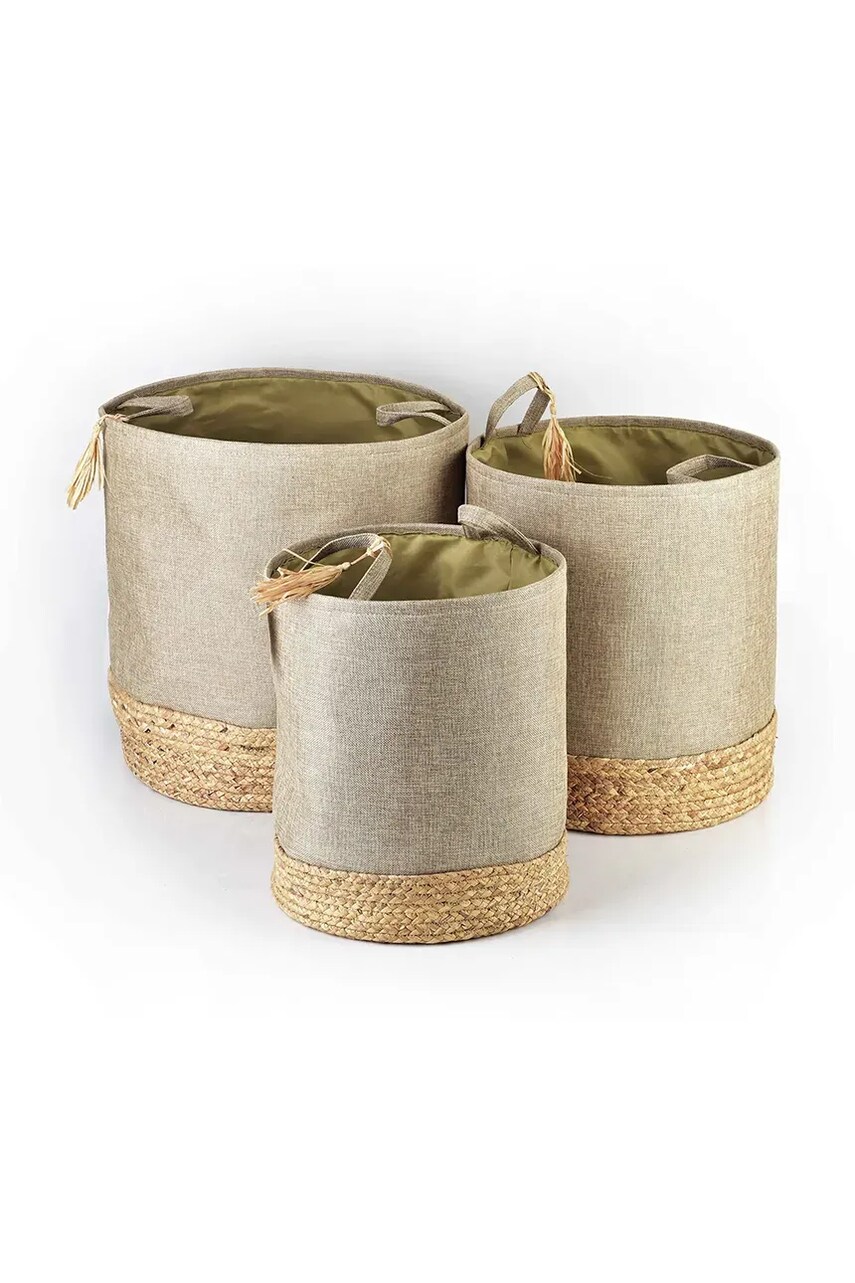 Набір кошиків для зберігання Affek Design Amparo 3-pack колір бежевий 0