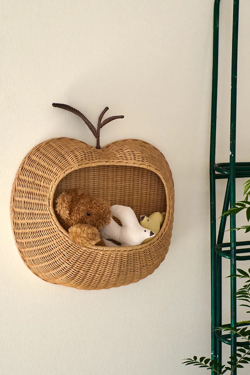 Настінний кошик для зберігання ferm LIVING Apple колір бежевий
