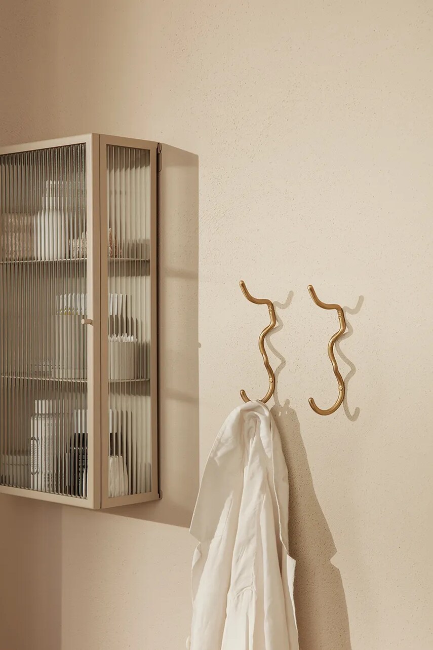 Настінна вішалка ferm LIVING Curvature колір жовтий