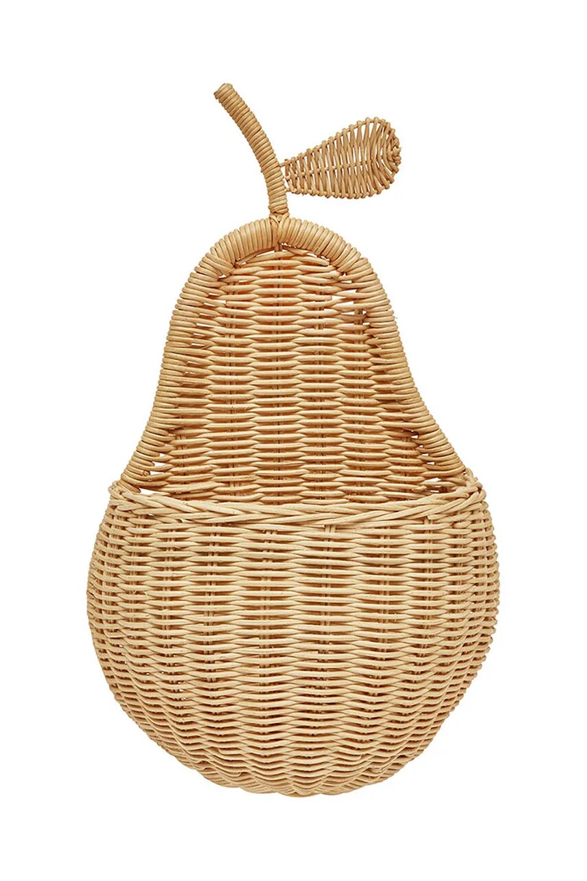 Настінний кошик для зберігання OYOY Wall Basket Pear колір бежевий