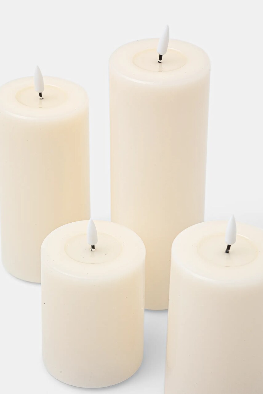 Набір свічок led Deluxe Homeart Giftbox LED Candle 4-pack колір бежевий