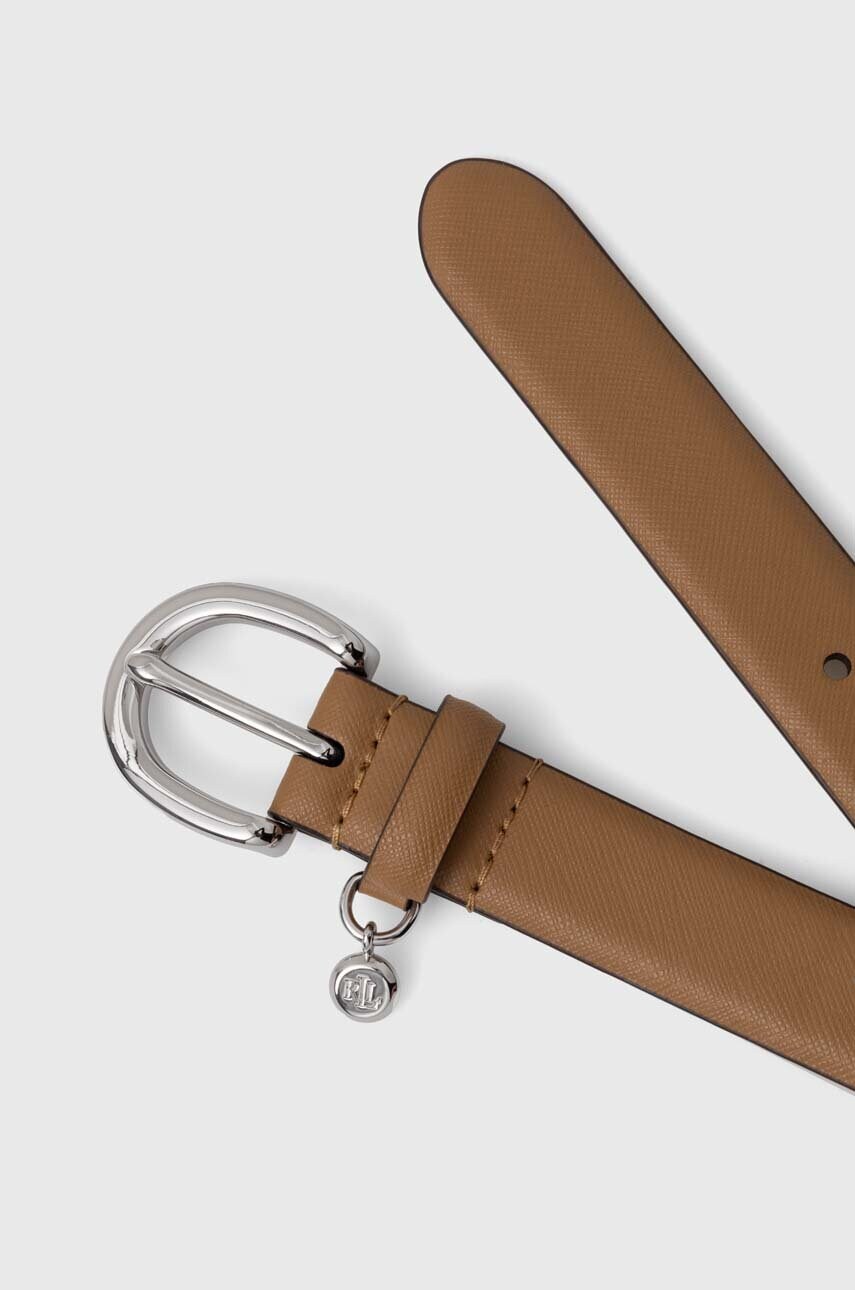 Шкіряний ремінь Lauren Ralph Lauren жіночий колір коричневий 412802952