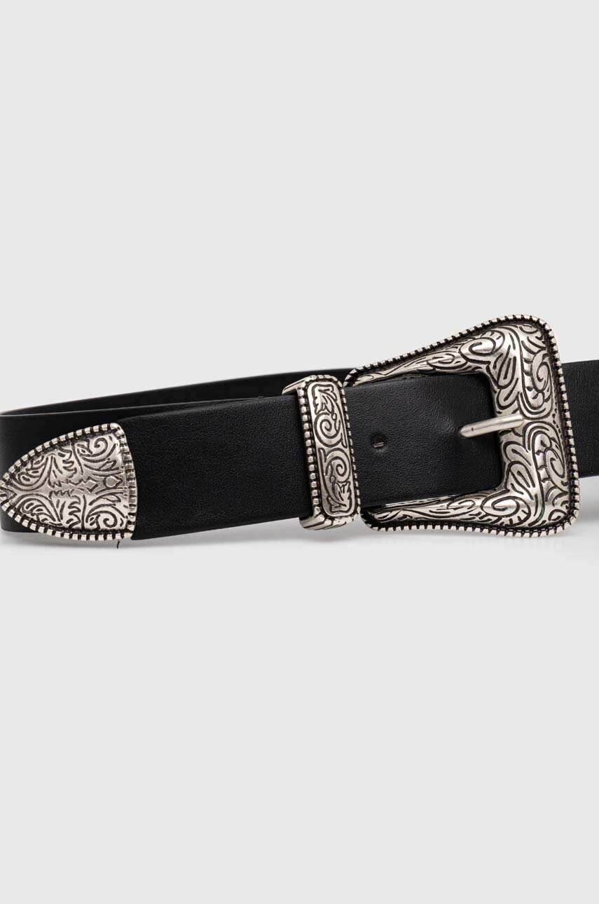 Ремінь The Kooples жіночий колір чорний AFCE25026K