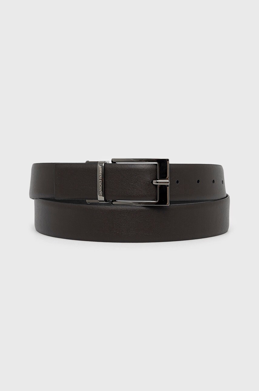 Ремінь Armani Exchange чоловічий колір чорний