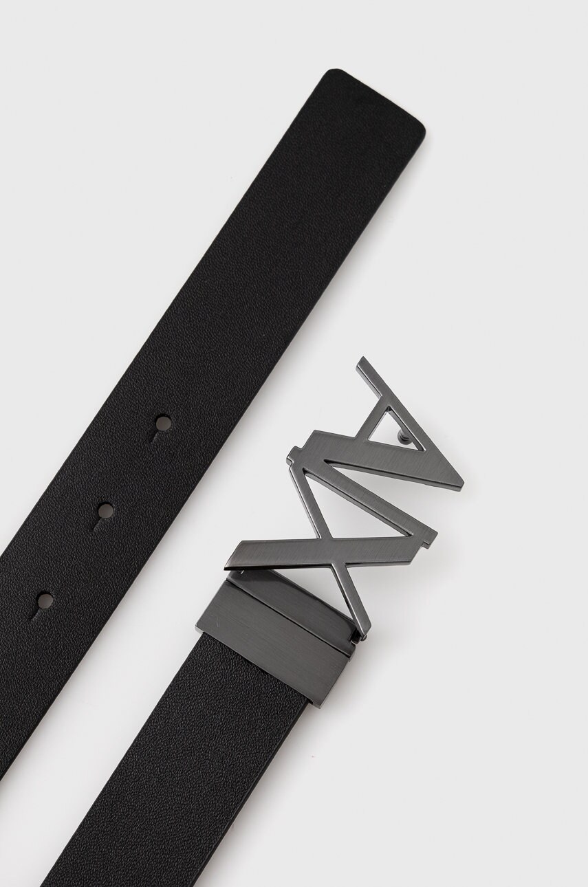 Двосторонній шкіряний ремінь Armani Exchange чоловічий колір чорний 951017 CC505