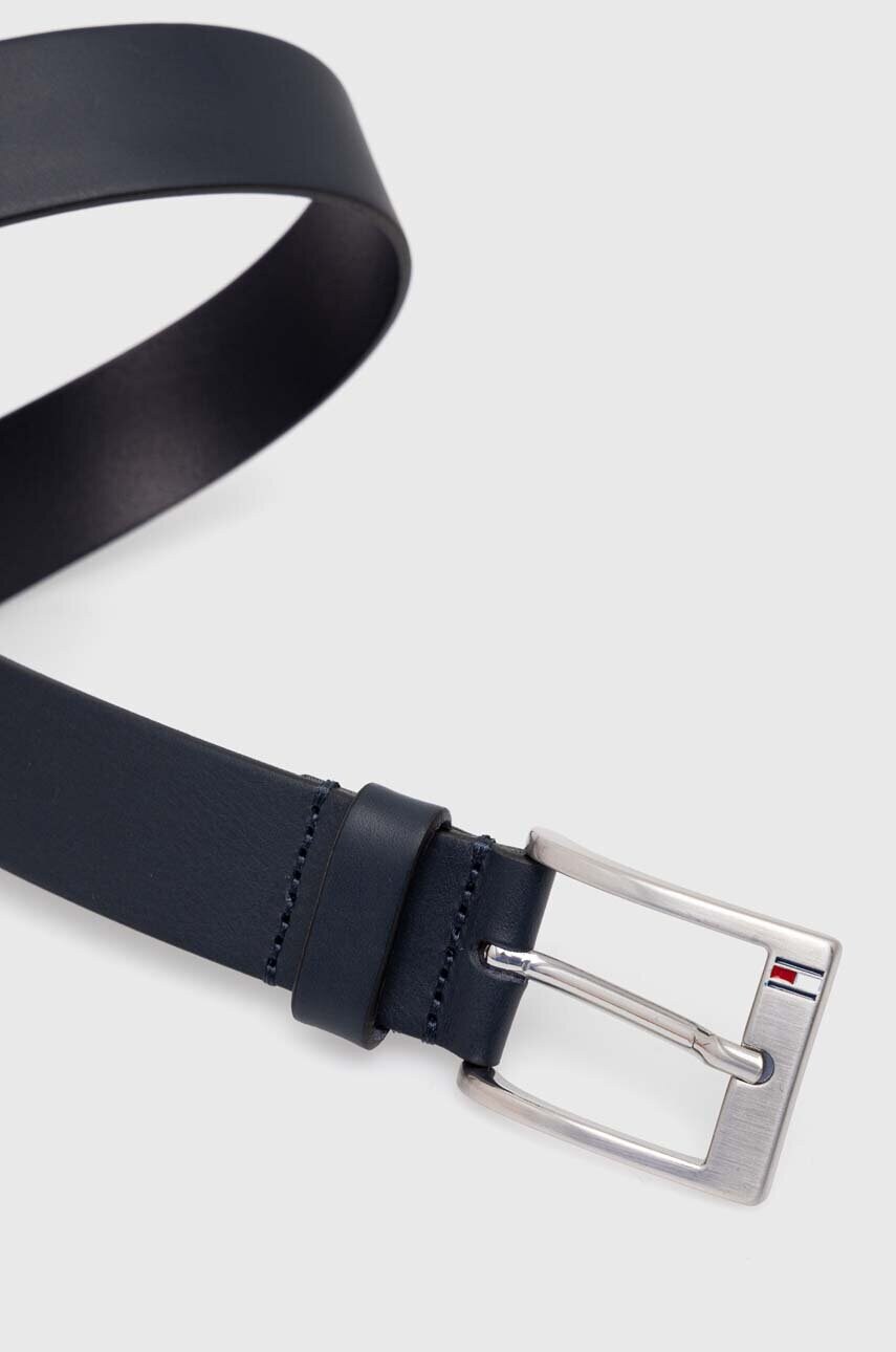 Шкіряний ремінь Tommy Hilfiger чоловічий колір синій AM0AM08363