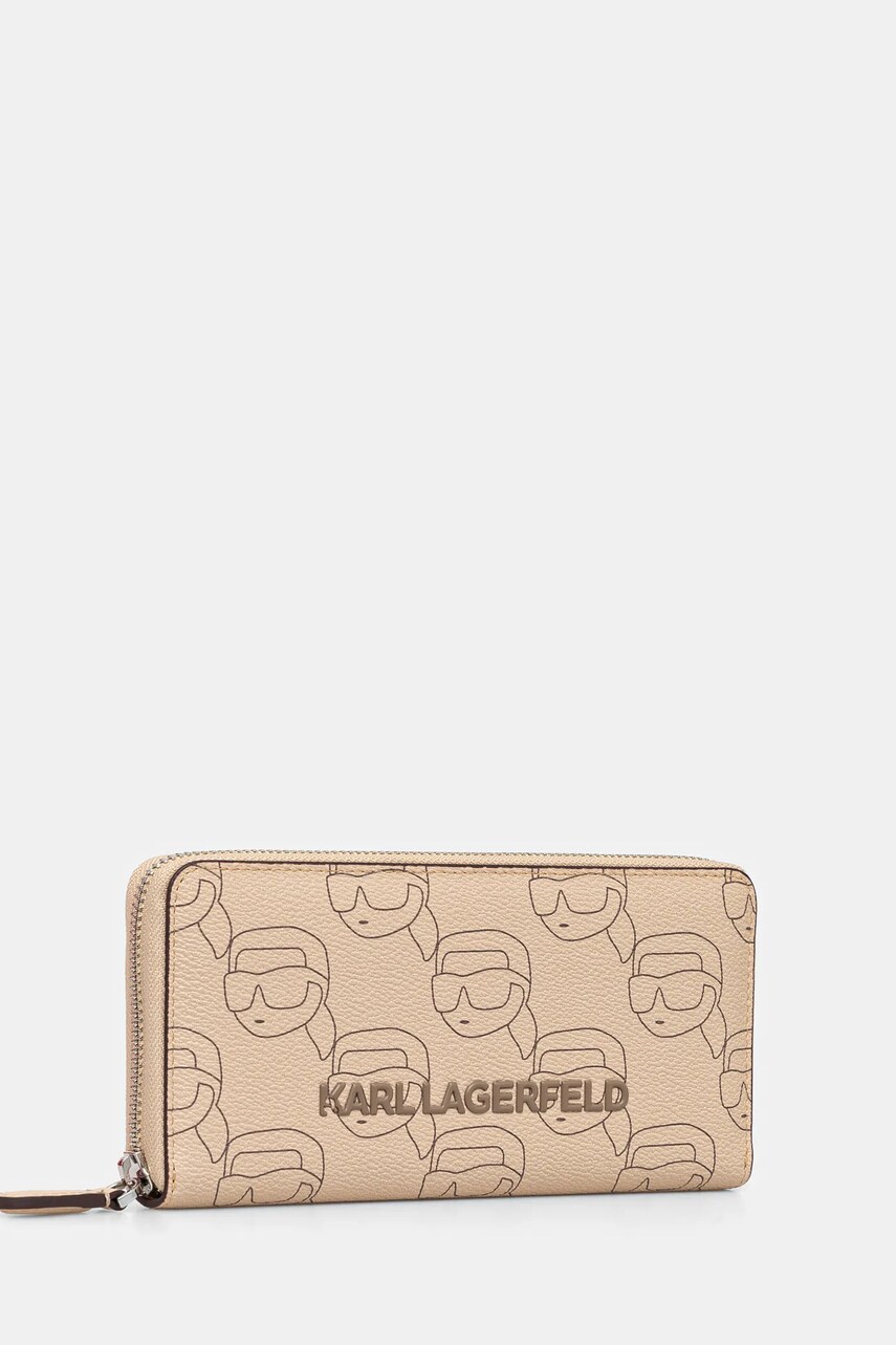 Гаманець Karl Lagerfeld жіночий колір бежевий A1W32044