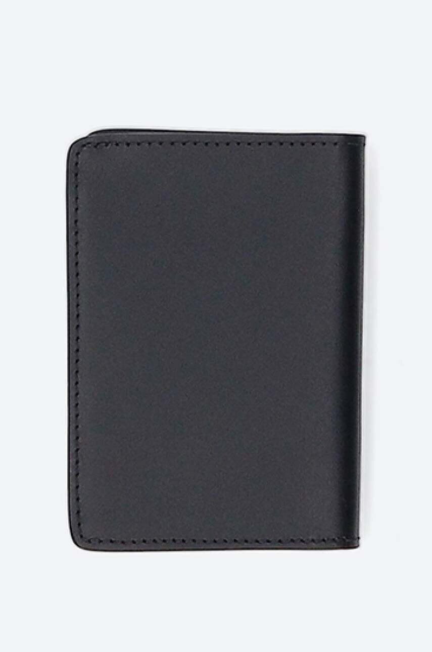 Шкіряний чохол на банківські карти A.P.C. Stefan колір чорний PXAWV.H63158-BLACK
