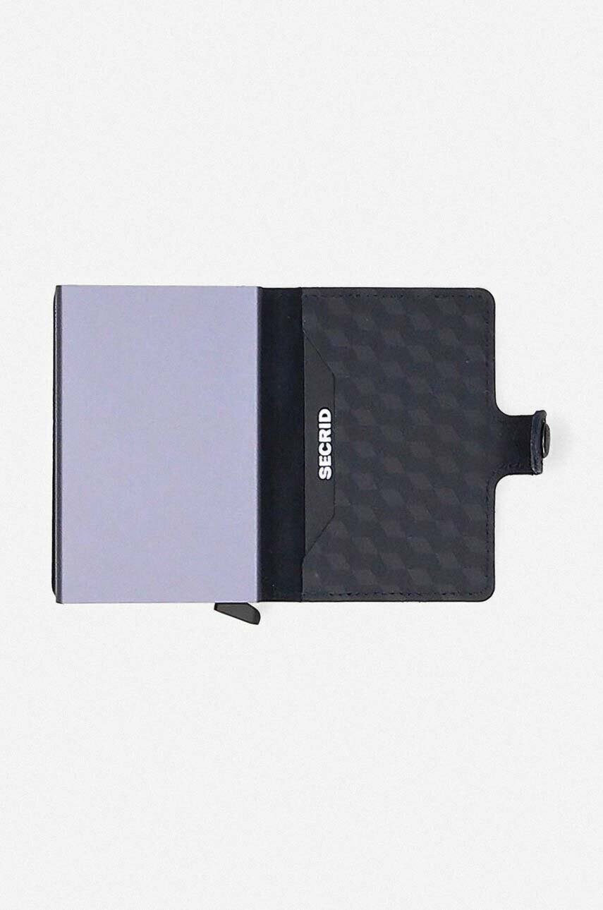 Купити Гаманець Secrid колір чорний Portfel Secrid Miniwallet Optical MOP-BLACK-TITANIUM – головне зображення