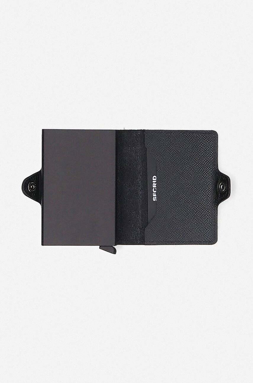 Гаманець Secrid колір чорний Portfel Secrid Twinwallet Crisple TC-BLACK