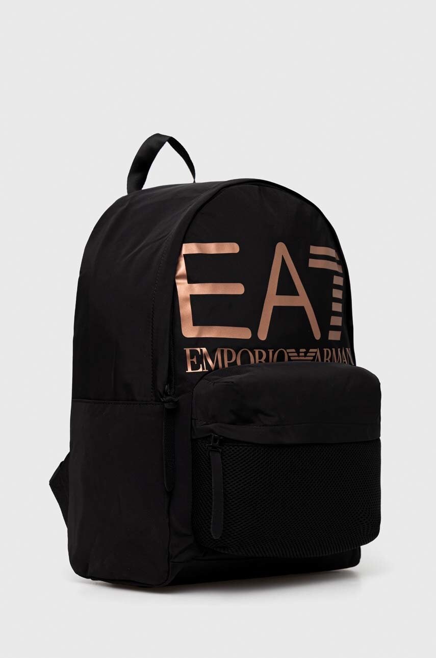 Рюкзак EA7 Emporio Armani колір чорний великий з принтом