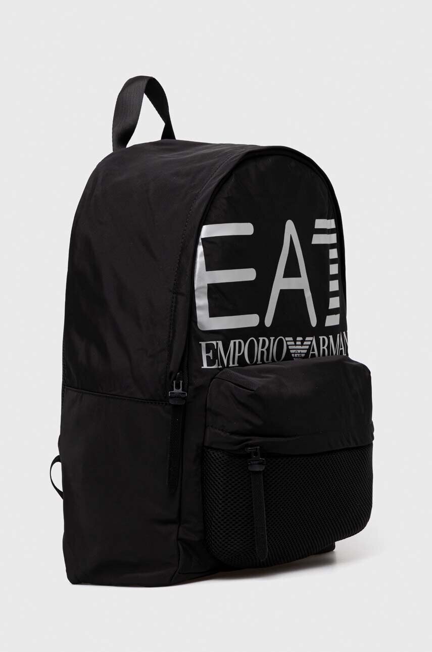 Рюкзак EA7 Emporio Armani колір чорний великий з принтом