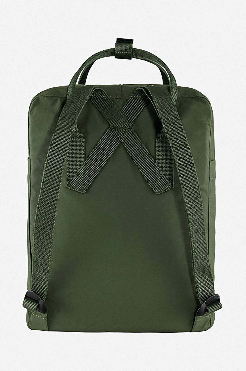 Рюкзак Fjallraven Kanken колір зелений великий з аплікацією F23510.660-660