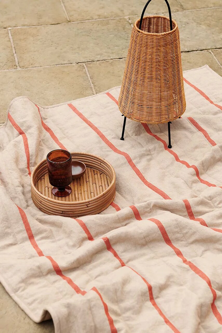 Ковдра ferm LIVING Grand Quilted Blanket колір бежевий