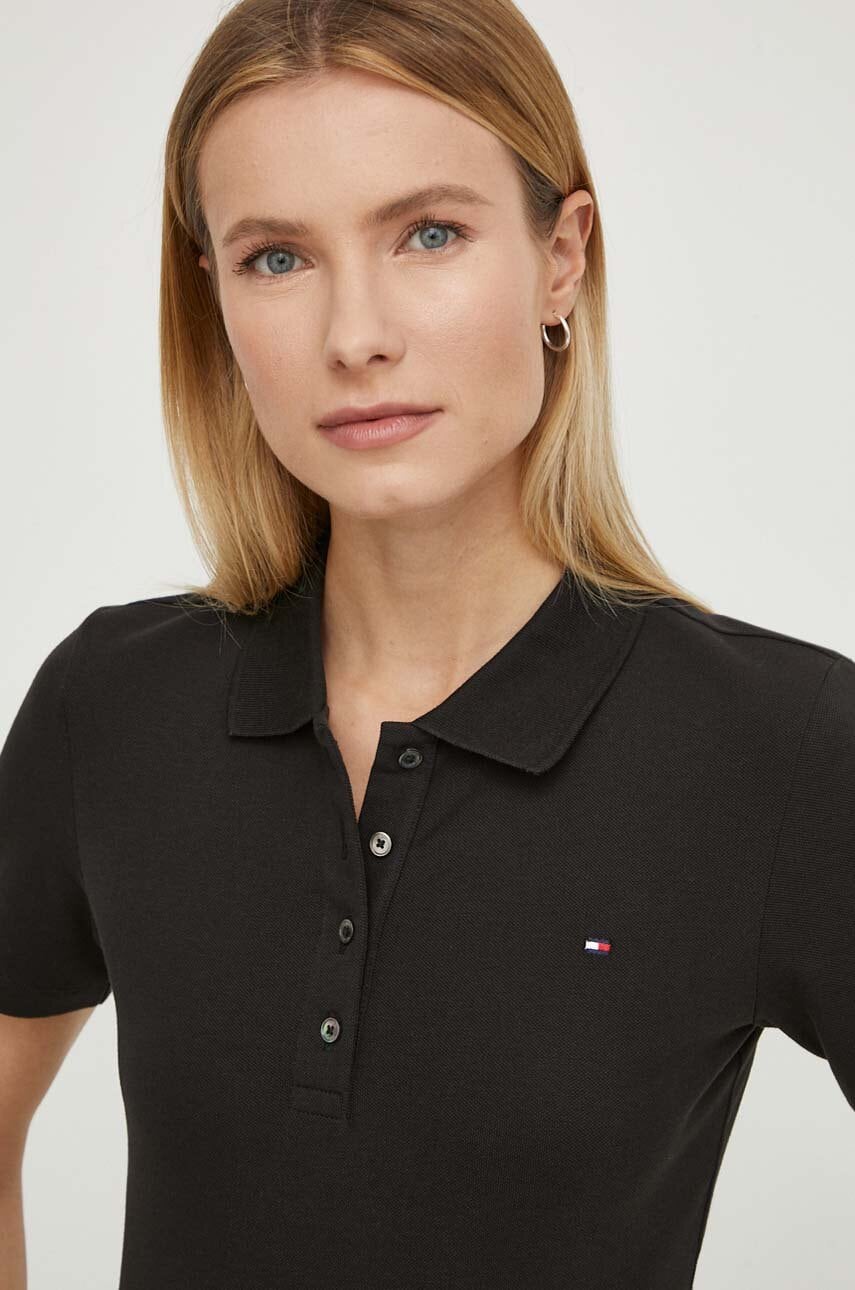 Поло Tommy Hilfiger жіночий колір чорний