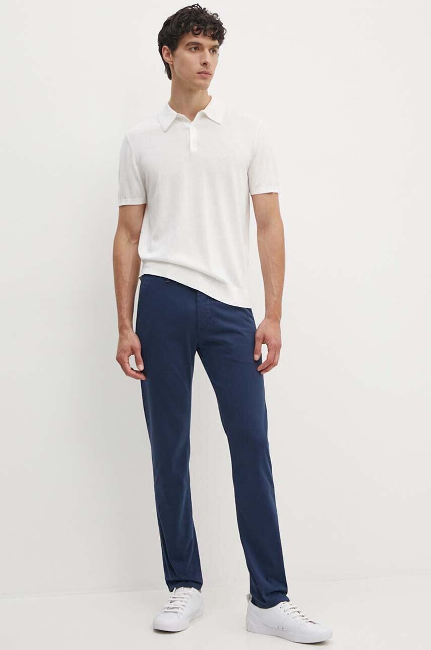 Бавовняне поло Armani Exchange колір білий однотонне 8NZF5D ZM3JZ