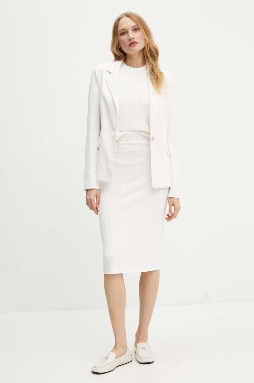 Спідниця Armani Exchange колір бежевий midi олівець 8NYN9A YMH6Z
