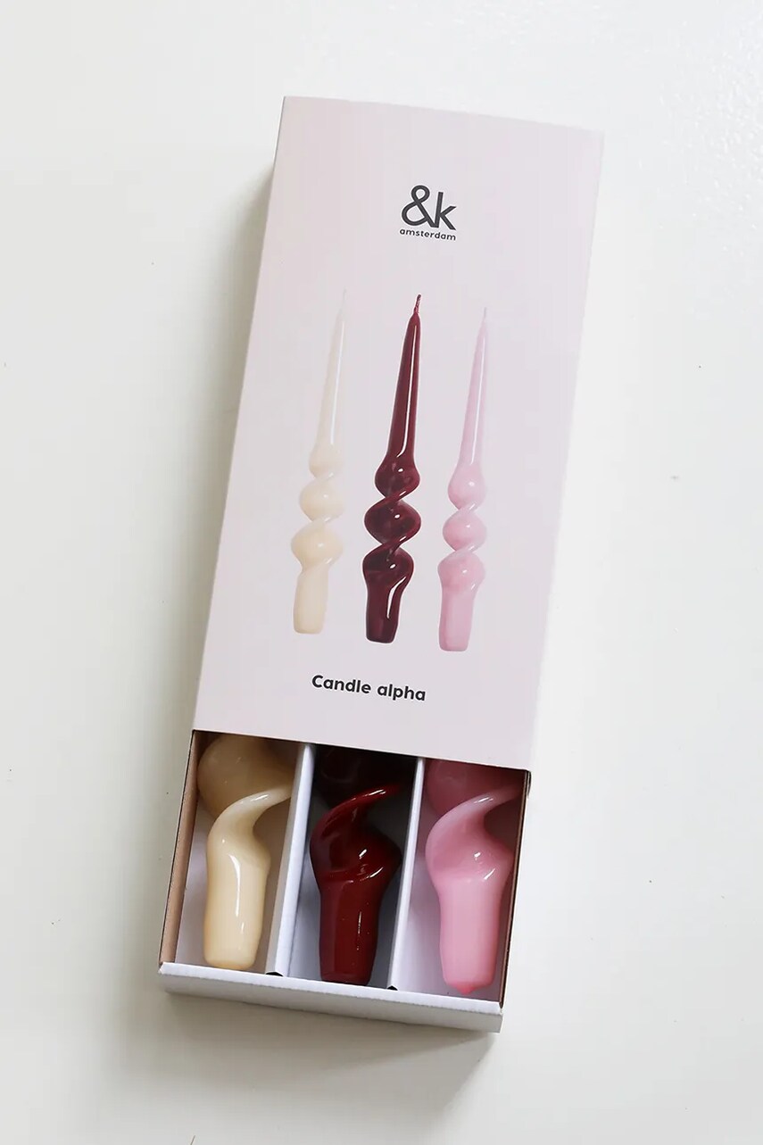 Набір свічок &k amsterdam alpha reds set 3-pack