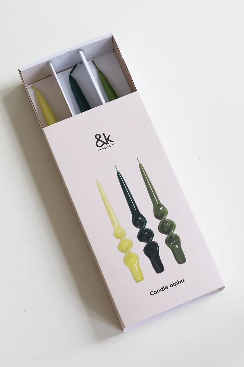 Набір свічок &k amsterdam alpha greens set 3-pack