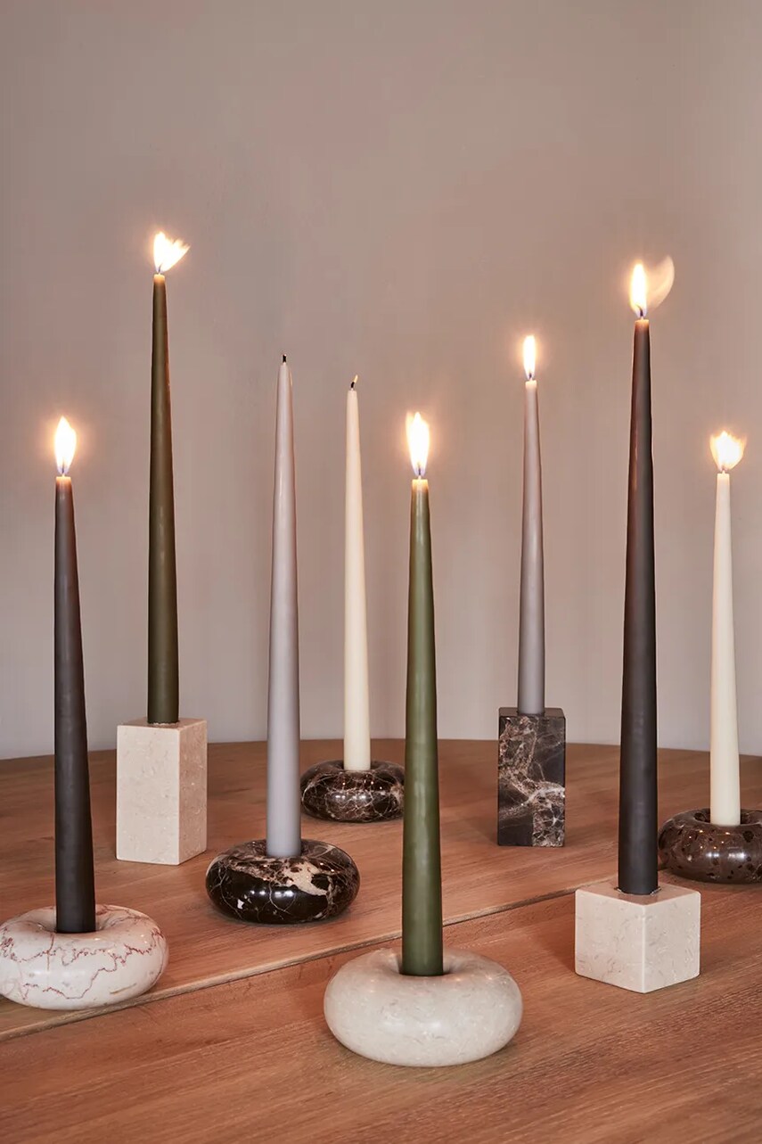 Набір свічок OYOY Fukai Candles L 2-pack колір зелений