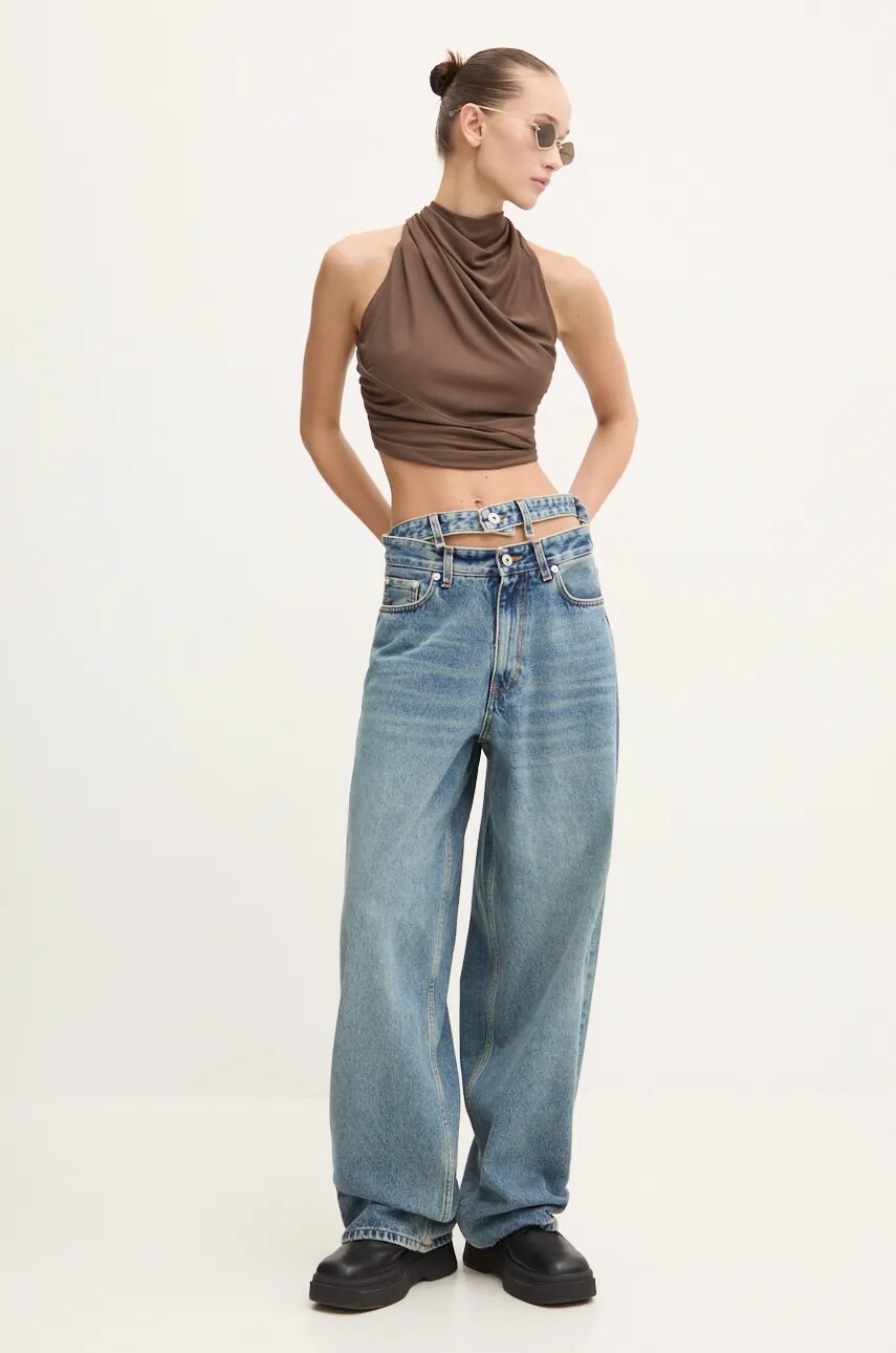 Джинси Y/Project EVERGREEN MULTI WAISTBAND JEANS жіночі висока посадка 207PA007