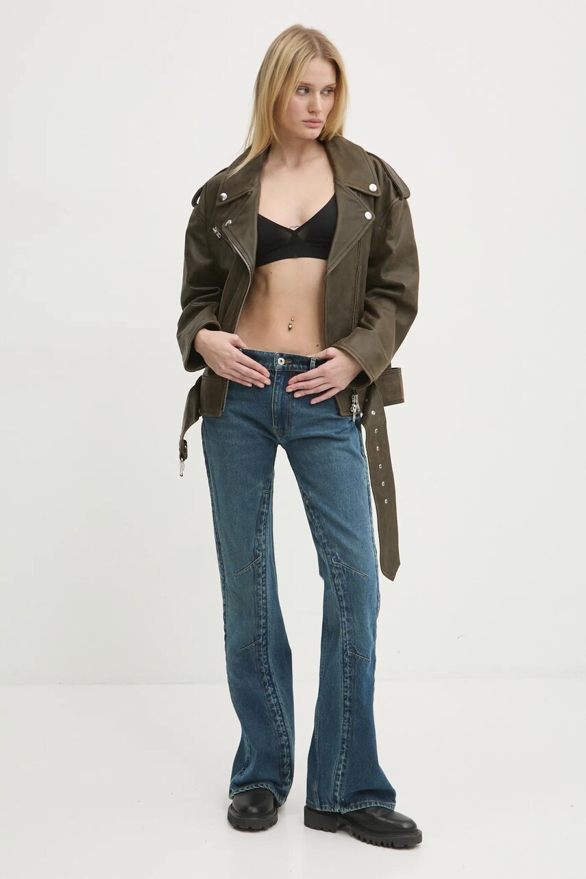 Джинси Y/Project EVERGREEN HOOK AND EYE SLIM JEANS жіночі висока посадка 107PA002