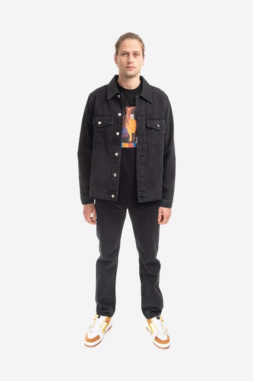 Бавовняні джинси Wood Wood Sol Rigid Denim Slim Fit 12235803.7051-BLACK