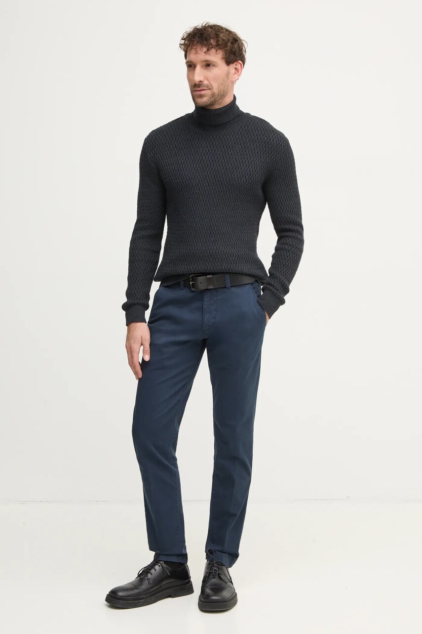 Штани Marc O'Polo чоловічі колір синій фасон chinos