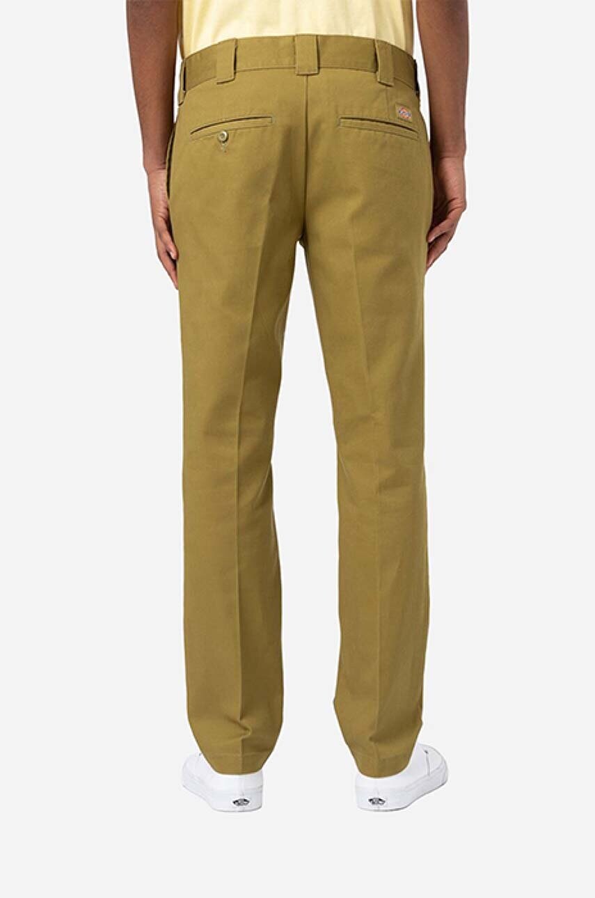 Штани Dickies 872 Work Pant Rec чоловічі колір зелений облягаючі DK0A4XK8KHK-KHAKI