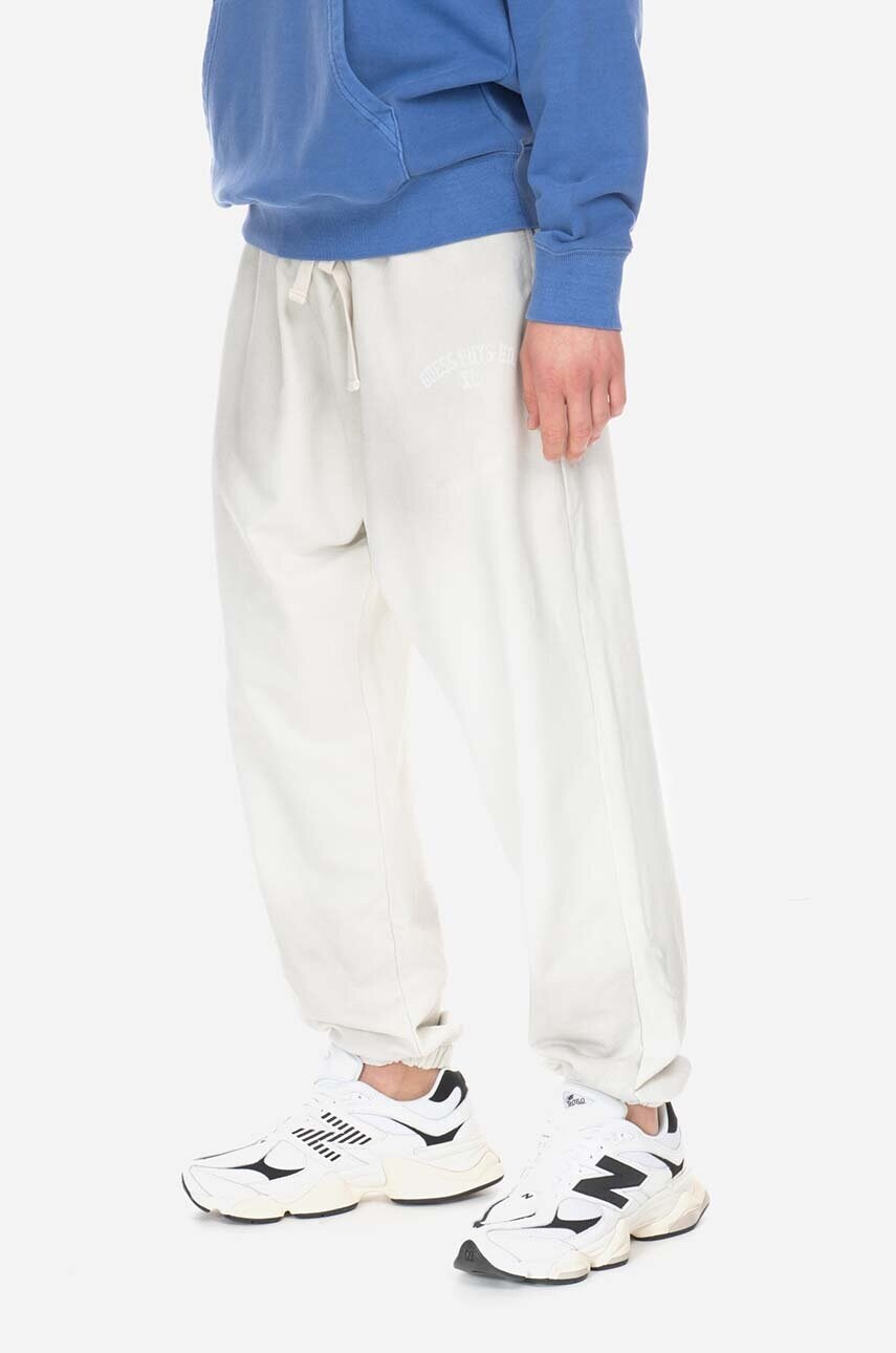 Спортивні штани Guess колір білий однотонні Spodnie GUESS USA Gusa Washed Terry Sweatpant M2BQ10KBB40 G1CG