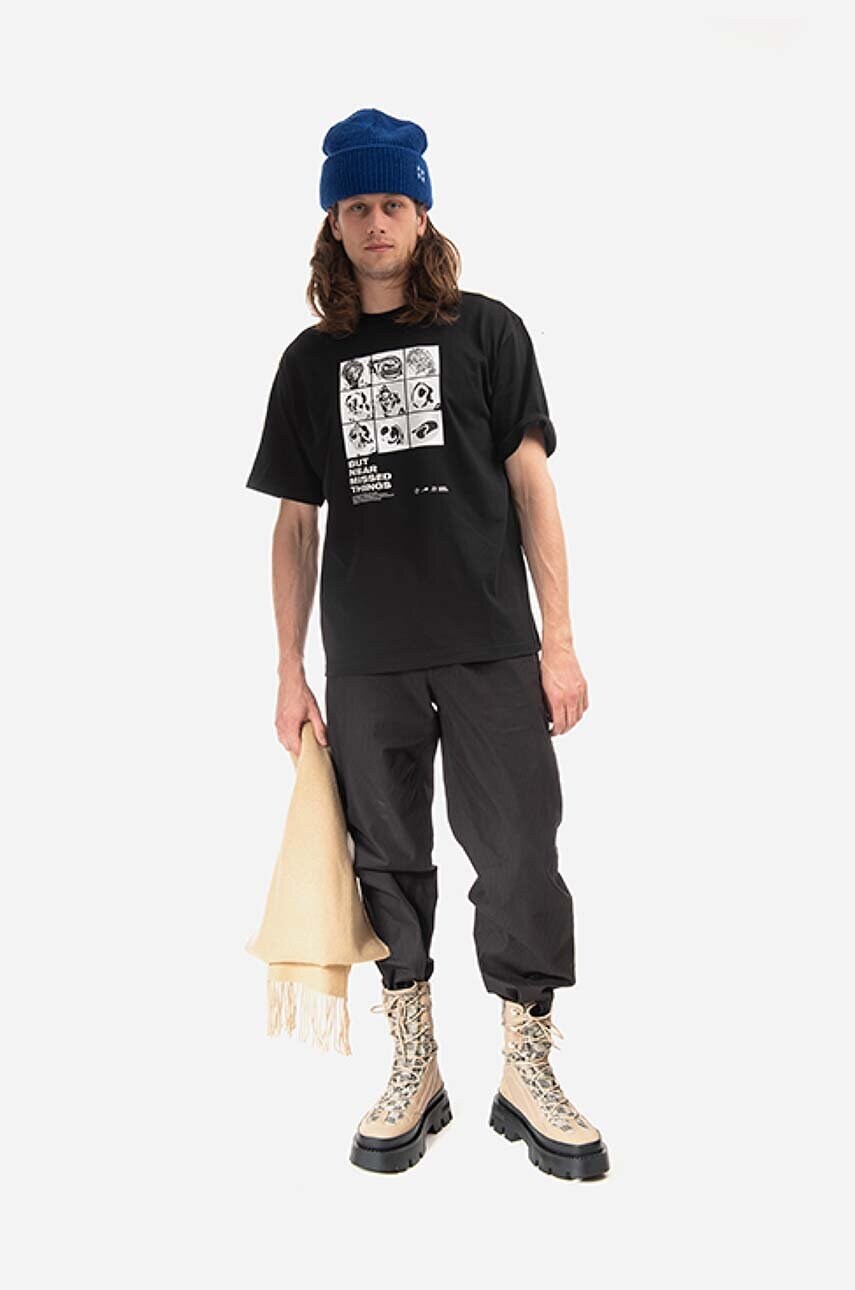 Бавовняні штани Wood Wood Stanley Crispy Check Trousers колір чорний прямі 12235008.5274-BLACK