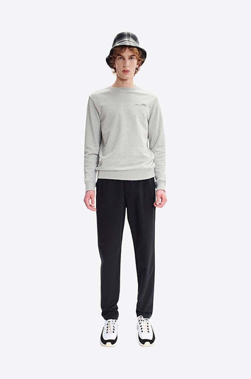 Бавовняні штани A.P.C. чоловічі колір чорний пряме COERD.H08354-BLACK