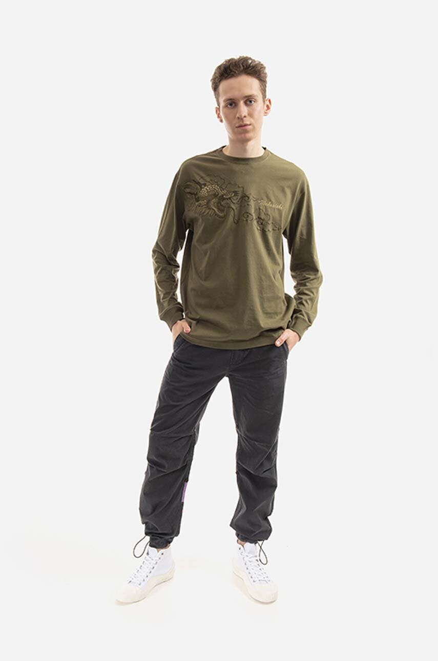 Бавовняні штани Maharishi Warhol Flowers Snopants колір чорний прямі 3687.BLACK-BLACK