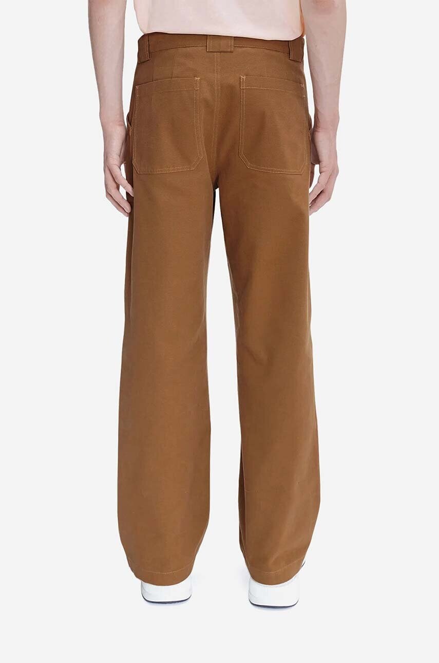 Бавовняні штани A.P.C. колір коричневий пряме COGBJ.H08422-CARAMEL
