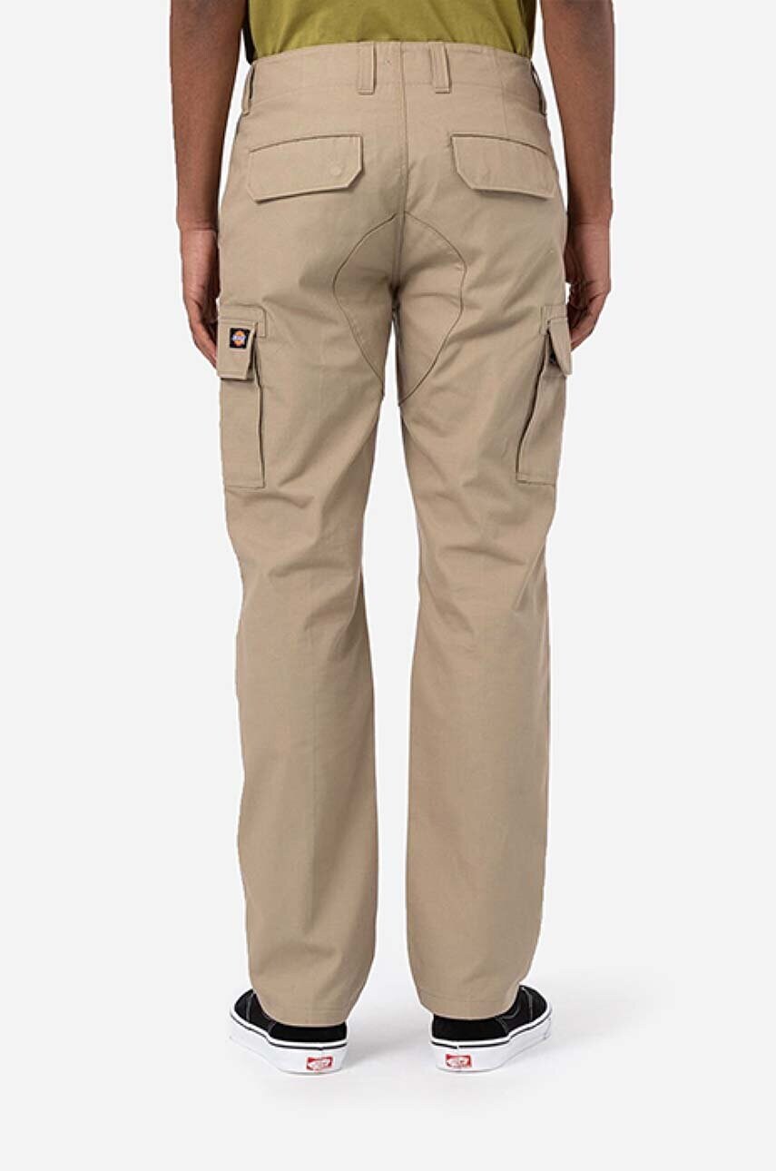 Бавовняні штани Dickies колір бежевий пряме DK0A4XDUKHK-BROWN