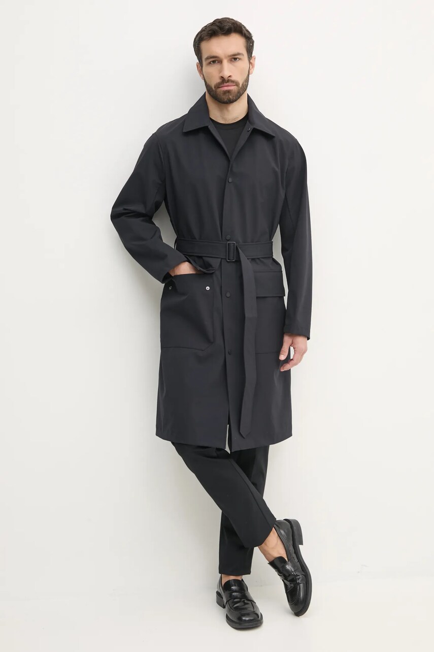 Штани Emporio Armani чоловічі колір чорний облягаючі 8N1P15 1NGCZ
