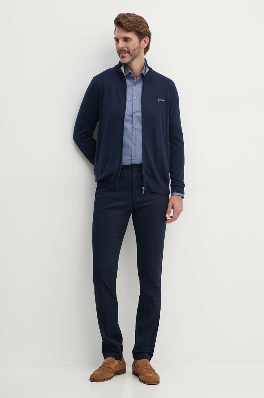 Штани Tommy Hilfiger чоловічі колір синій облягаючі MW0MW28883