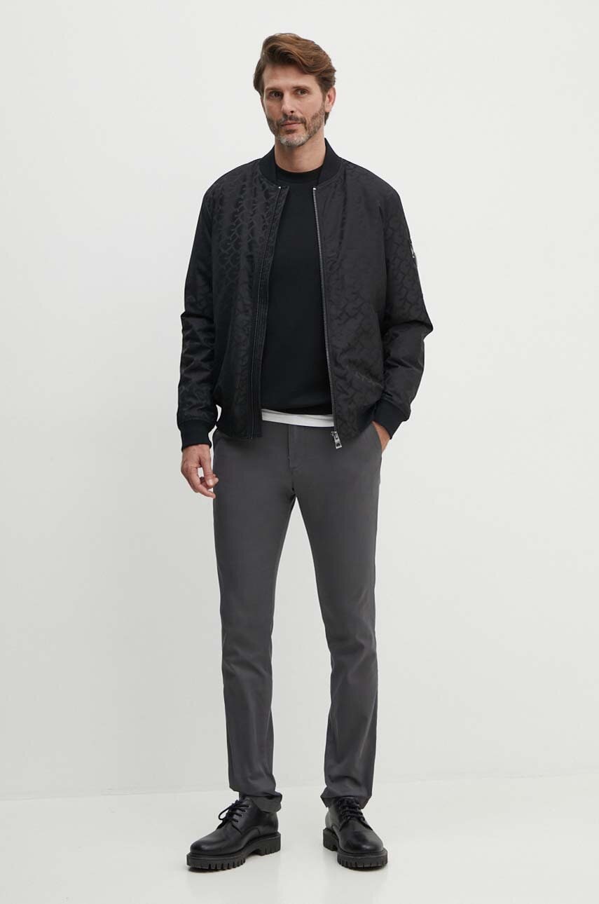 Штани Tommy Hilfiger чоловічі колір сірий облягаючі MW0MW28883