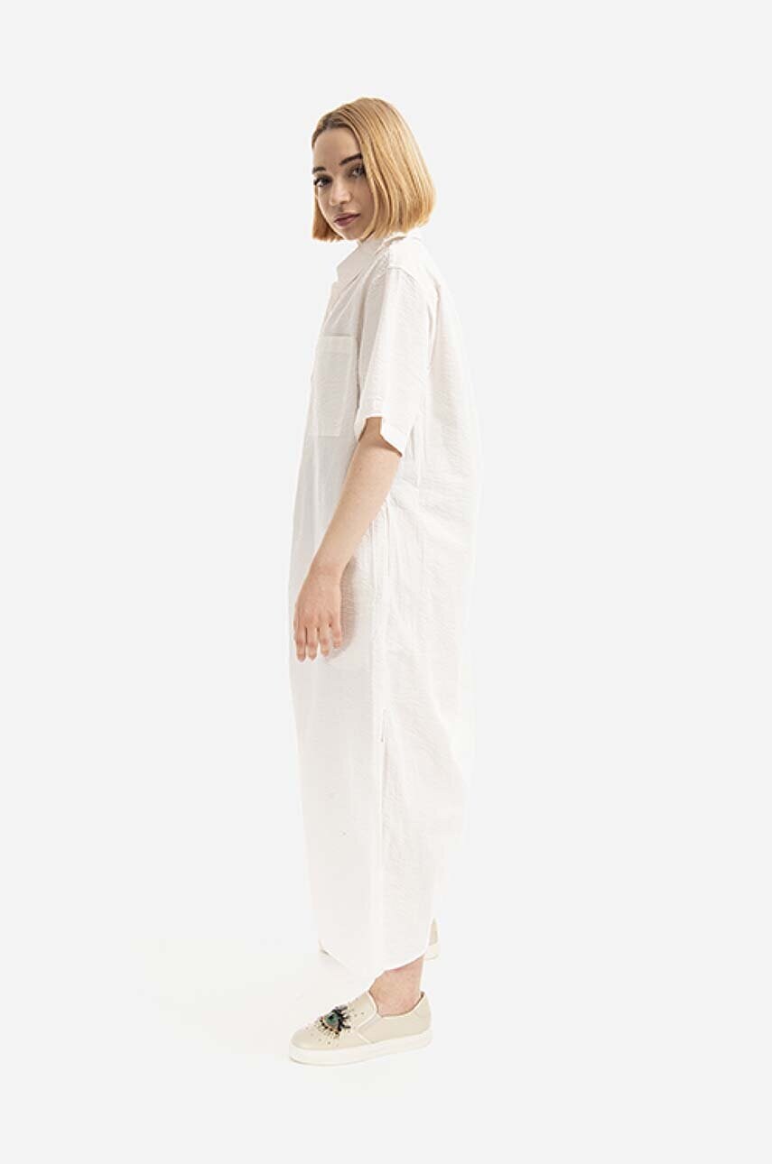 Бавовняна сукня Wood Wood Audrey колір білий midi oversize 12211102.1172-OFFWHI