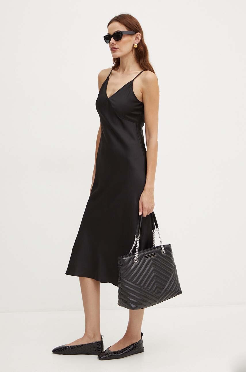 Сукня Armani Exchange колір чорний midi пряма 8NYA59 YNZ5Z