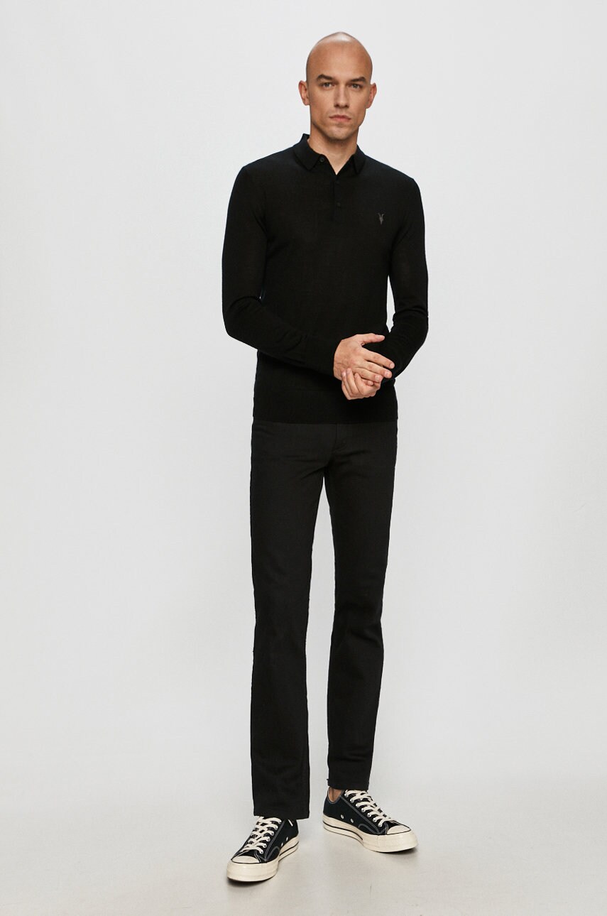 AllSaints - Лонгслів Mode Merino LS Polo