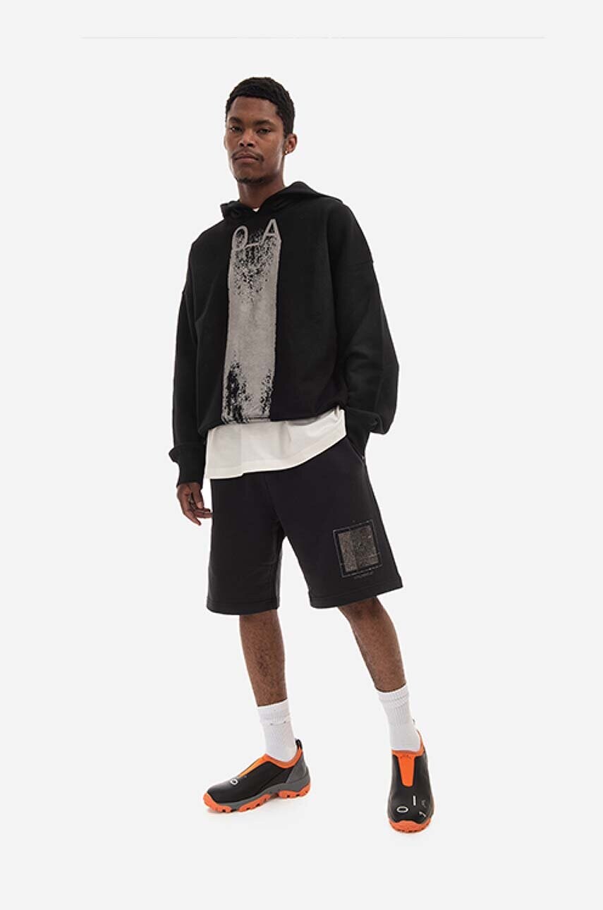 Бавовняні шорти A-COLD-WALL* Foil Grid Sweat Shorts колір чорний ACWMB132.-BLACK