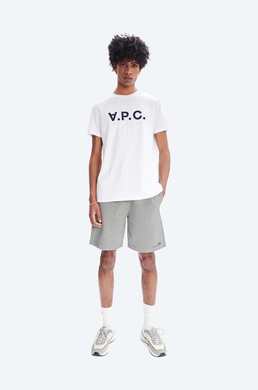 Бавовняні шорти A.P.C. Item Short колір сірий COEAS.H10148-DARKNAVY