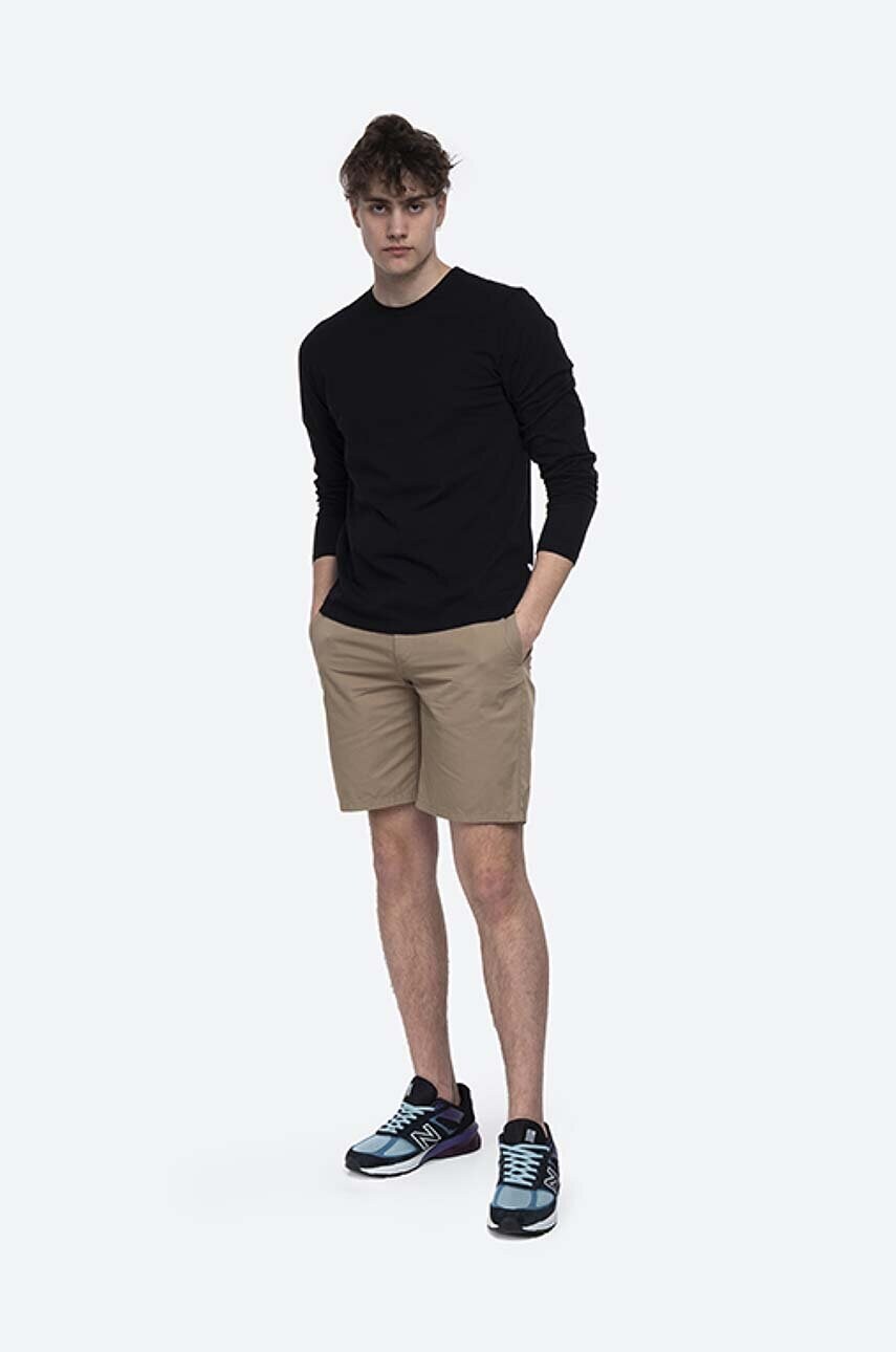 Бавовняні шорти Norse Projects Aros Light Twill Shorts колір коричневий N35.0237.0966-0966