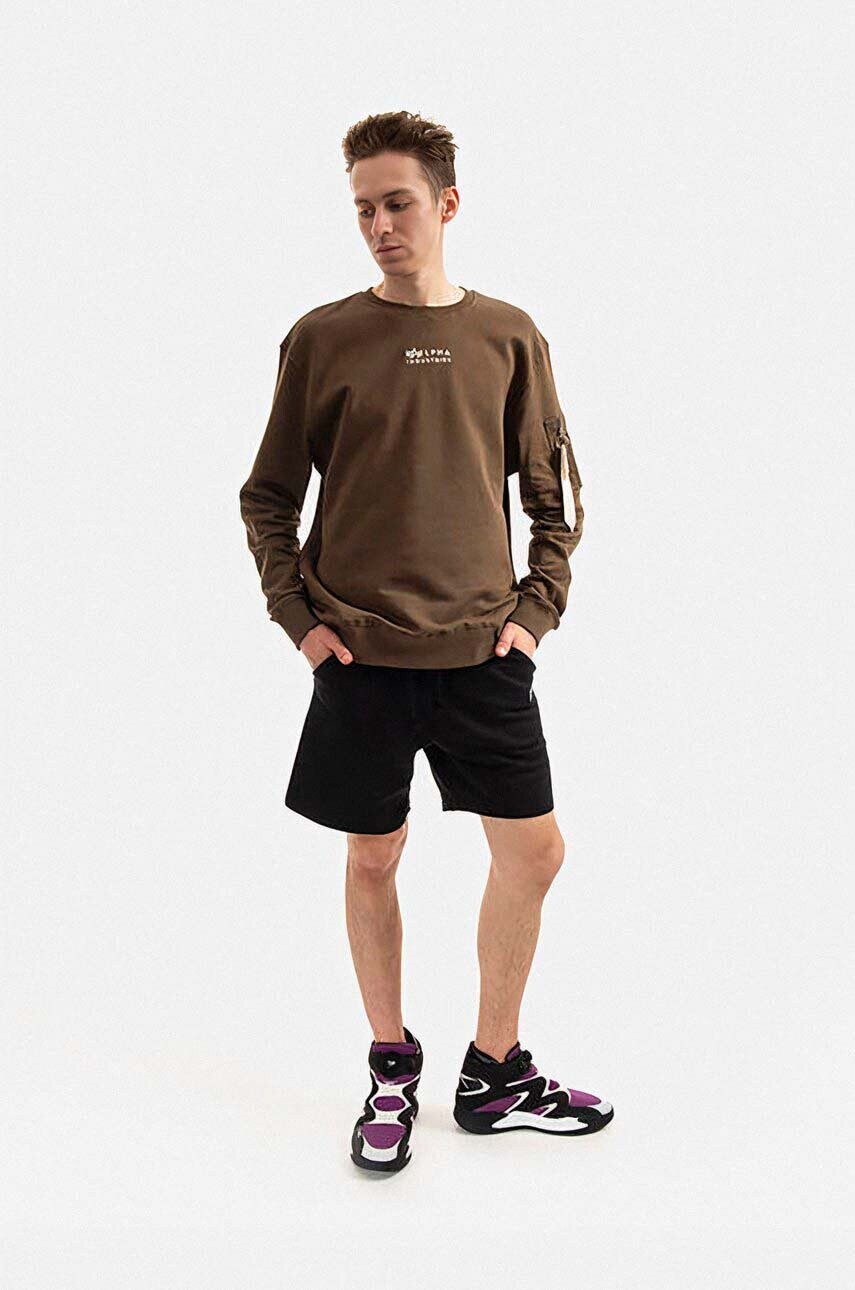 Бавовняні шорти Alpha Industries колір чорний 106365.649-black